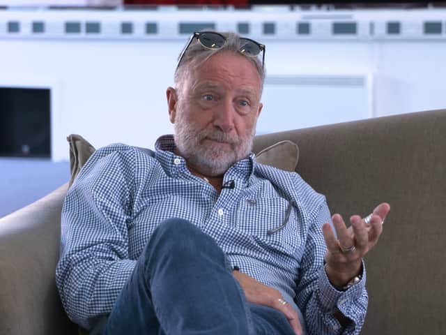 Peter Hook appearing in the film about Maxwell Hall