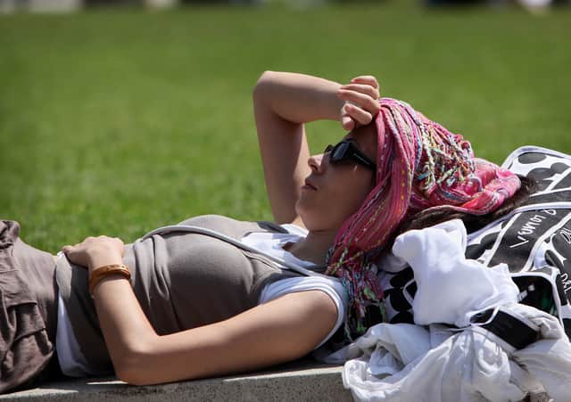 Hot day in Piccadilly Gardens Credit: Getty 