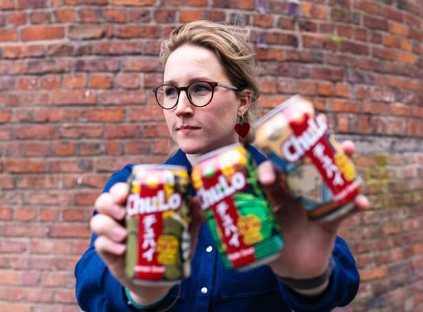 <p>Entrepreneur Steph Buttery with some of her Chu Lo soft drinks</p>