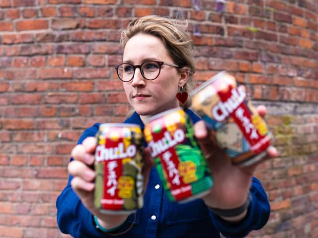 Entrepreneur Steph Buttery with some of her Chu Lo soft drinks