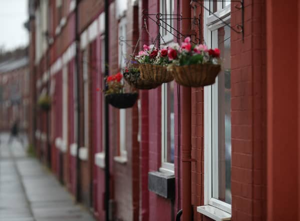  Terraced homes in Salford Credit: Getty