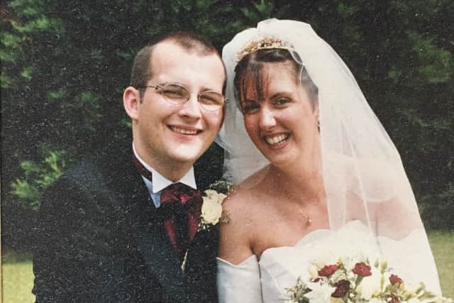 Gary and his first wife Claire on their wedding day