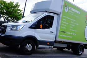 The Ford Transit van which has been stolen from homelessness charity Emmaus Salford