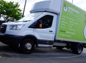 The Ford Transit van which has been stolen from homelessness charity Emmaus Salford