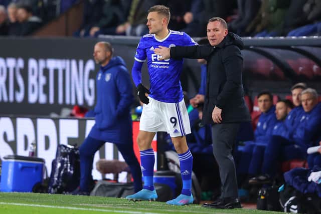 Jamie Vardy will not be fit in time for Manchester United v Leicester City on Saturday. Credit: Getty.
