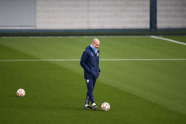 Guardiola will be looking for his team to get back to winning ways on Saturday. Credit: Getty.