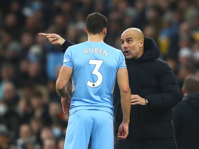 Pep Guardiola said Ruben Dias will not be fit for Saturday’s game against Burnley. Credit: Getty.