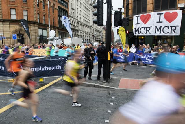 Runners taking part in a previous Great Manchester Run. Photo: AFP via Getty Images 