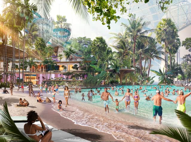 How the beach at Therme Manchester could look