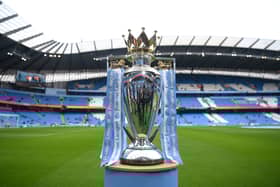 The Premier League trophy. 