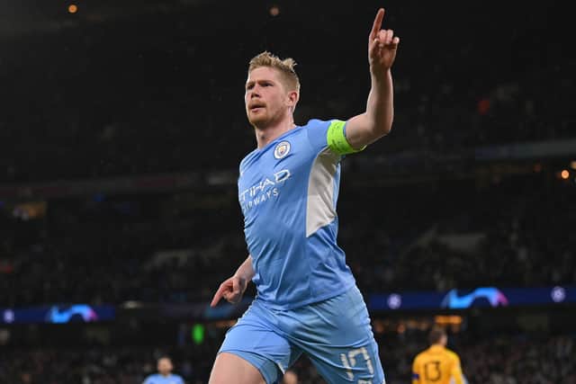 Kevin De Bruyne’s goal proved to the difference between the teams in the first leg. Credit: Getty.
