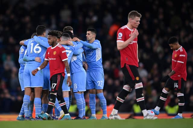 Manchester City are streets ahead of Manchester United, in every sense. Credit:Getty.