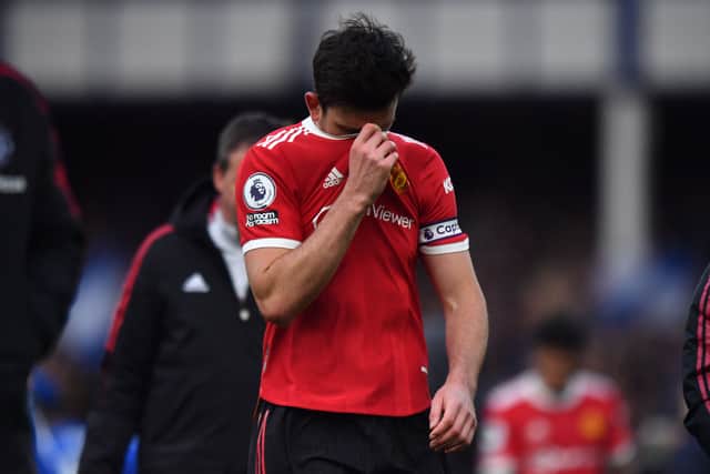 Maguire has come under criticism for his poor form for United this season. Credit: Getty.