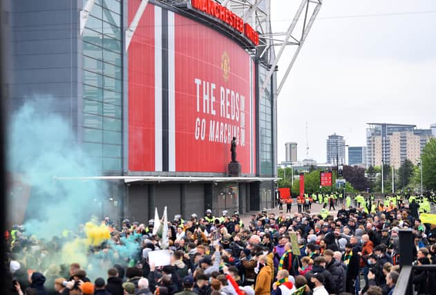 A previous protest descended into chaos and resulted in a game being postponed. Credit: Getty.