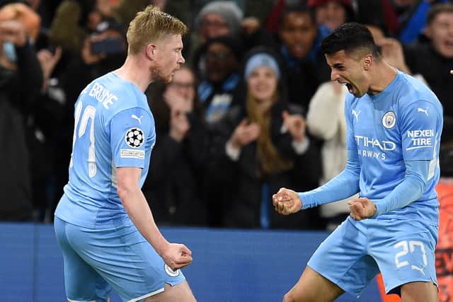De Bruyne and Cancelo are at risk of missing the Champions League last-four first leg. Credit: Getty.