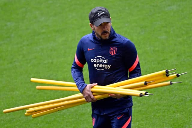 Simeone will set his side up a robust manner on Wednesday. Credit: Getty.