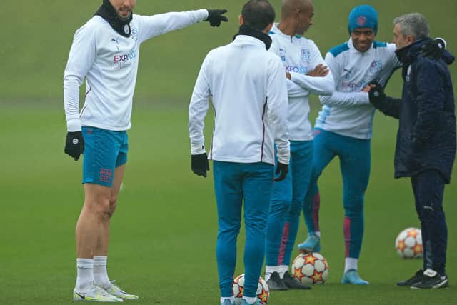 Dias trained as part of the Manchester City squad on Tuesday. Credit: Getty.