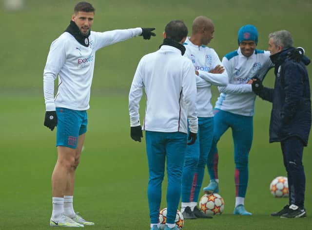 Dias trained as part of the Manchester City squad on Tuesday. Credit: Getty.