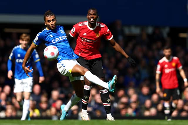 Pogba during United’s defeat to Everton.