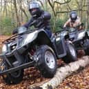 Quad Biking at Adventure Now, based at Botany Bay Woods in Salford. Credit: Adventure Now