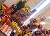 Archie Musgrave with some of the many Easter eggs he is donating in 2022 