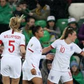 A roadshow is being held ahead of the UEFA Womens’ Euro 2022 competition. Photo: AFP via Getty Images 