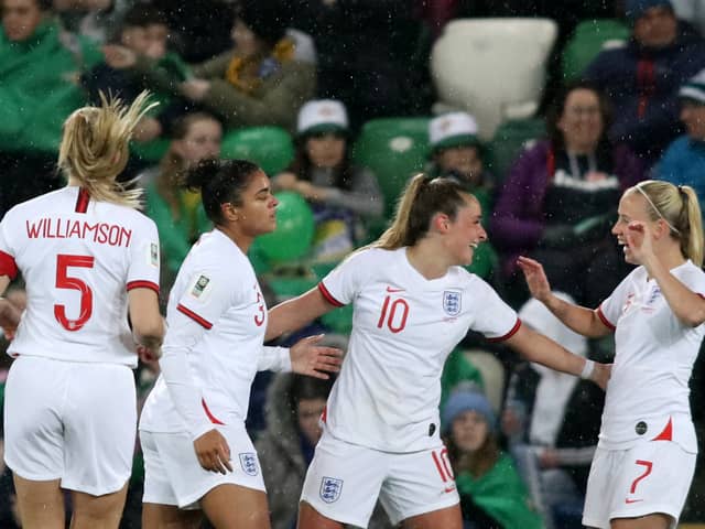 A roadshow is being held ahead of the UEFA Womens’ Euro 2022 competition. Photo: AFP via Getty Images 