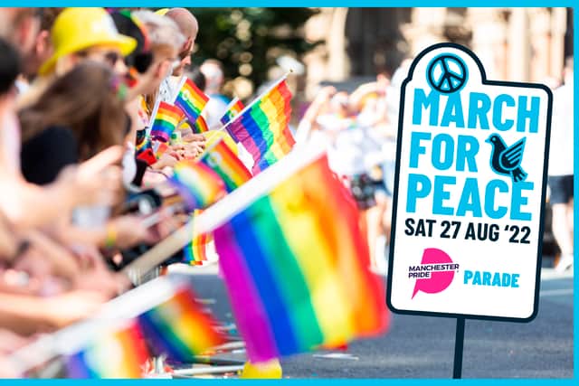 Manchester Pride parade theme is March for Peace