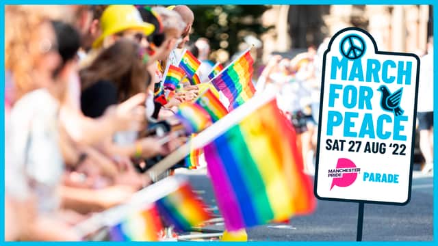 Manchester Pride parade theme is March for Peace