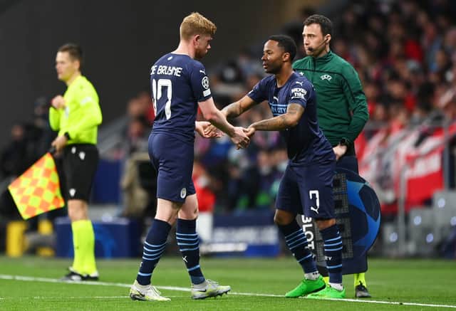 De Bruyne came off in the second half against Atletico. Credit: Getty.