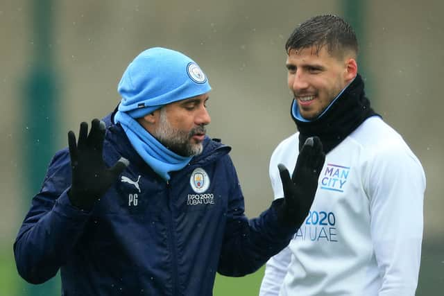 Ruben Dias returned to training this week following a hamstring injury. Credit: Getty.