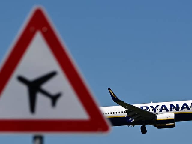 Ryanair at Manchester Airport Credit: Getty