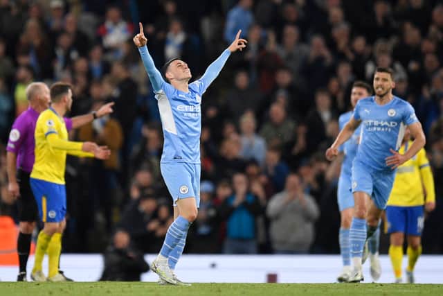 Phil Foden netted Manchester City’s second on Wednesday night. Credit: Getty.