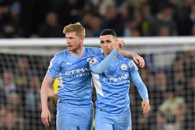 De Bruyne made his 300th City appearance for City on Wednesday night. Credit: Getty.