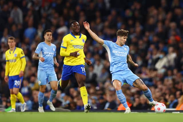 John Stones was taken off late on with a muscular problem. Credit: Getty.