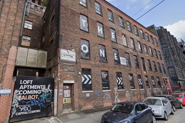 Talbot Mill in Ellesmere Street, Manchester. Pictured in April 2021. Credit: Google.