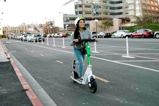 A Lime E-scooter in action Credit: via Words and Pixels PR
