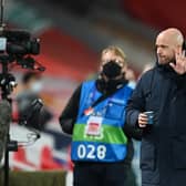 ten Hag reacts to cameras ahead of 2020 Champions League fixture