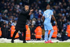 Pep Guardiola started Fernandinho and Rodri against Watford. Credit: Getty.