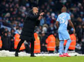 Pep Guardiola started Fernandinho and Rodri against Watford. Credit: Getty.