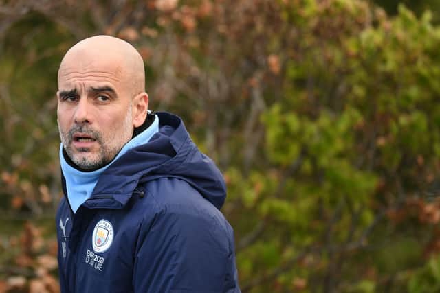 Pep Guardiola has a selection dilemma on his hands with John Stones and Kyle Walker unlikely to play. Credit: Getty.