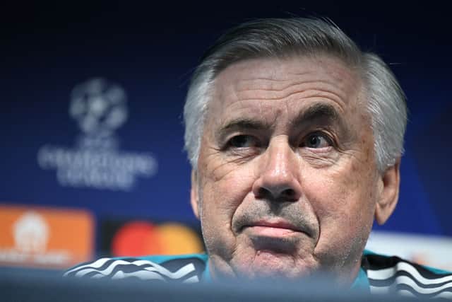 Ancelotti spoke to the media on Monday evening. Credit: Getty.