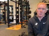 Paul Scholes at his new gym in Oldham