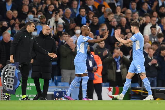 John Stones was withdrawn after 36 minutes on Tuesday. Credit: Getty.