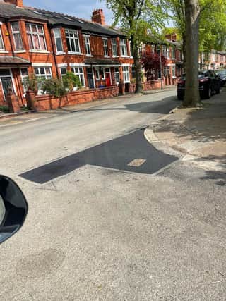 Road surface treatment works at Grove Estate in Withington. Credit: Grove Estate Residents