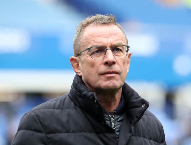 Ralf Rangnick will remain at United next season, despite Friday’s announcement. Credit: Getty.