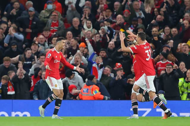 Cristiano Ronaldo rescued a point for United with his goal against Chelsea. Credit: Getty.