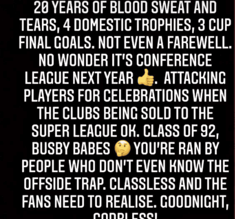 Jesse Lingard’s brother, Louie Scott, posted this message on social media.