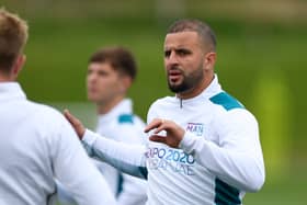 Kyle Walker trained with Manchester City again. Credit: Getty.