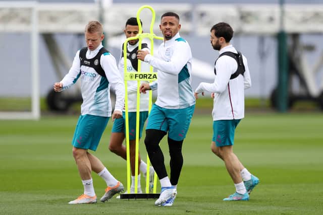 Twenty-three players trained at the Etihad Campus ahead of the second leg. Credit: Getty.